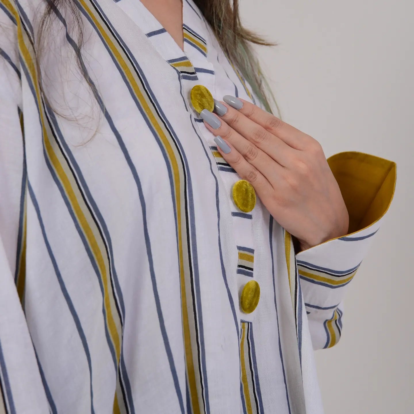 Black-Yellow Lining Shirt Piece